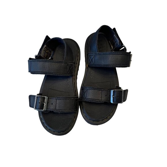 Dr.Martens Kid's Kyle Sandals Size 1 EU 32 Black Leather Upper Rubber Sole - Picture 9 of 10